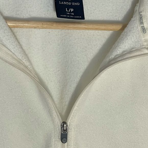 Land’s End Polartec Fleece Large Ivory Color - Picture 7 of 7